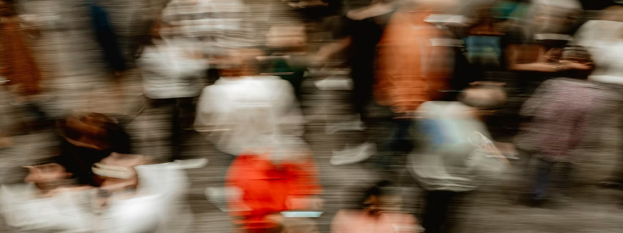 Blurred Crowd of People